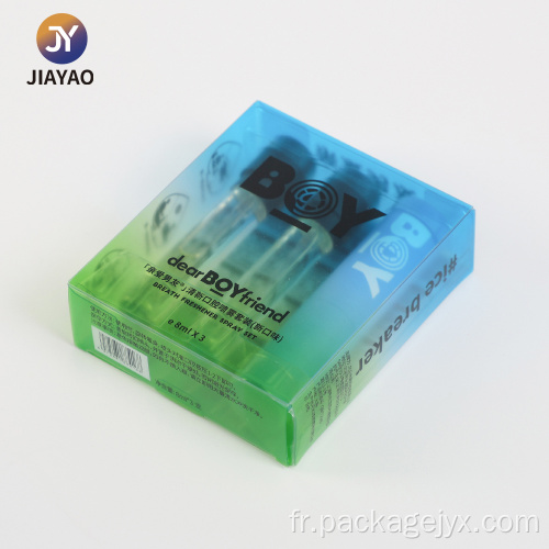 Boîte de rangement cosmétique en PVC dégradé transparent